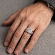 Triad Celtic 3 Tone 925 Sterling Silver Men's Ring